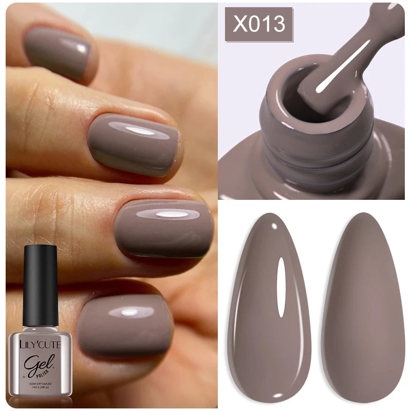 LILYCUTE 7ml Thermal Gel Nail Polish 3 Layers Temperature Color Changing Gel Polish Semi Permanent UV Gel For Nail Art Manicure