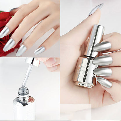 Gel Nail: 12 Colors Mirror Polish - Long-lasting Metallic Nail Gel
