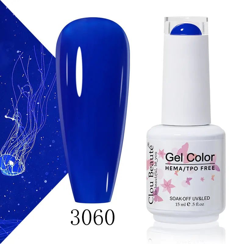 Clou Beaute 15ml Summer Bright Hot Pink Orange HEMA TPO FREE Nail Gel Polish Vernis Semi Permanent Nail Art Pigment Gel Varnish