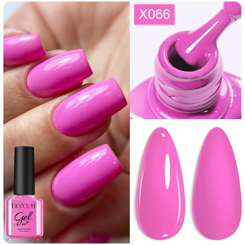 LILYCUTE 7ml Thermal Gel Nail Polish 3 Layers Temperature Color Changing Gel Polish Semi Permanent UV Gel For Nail Art Manicure