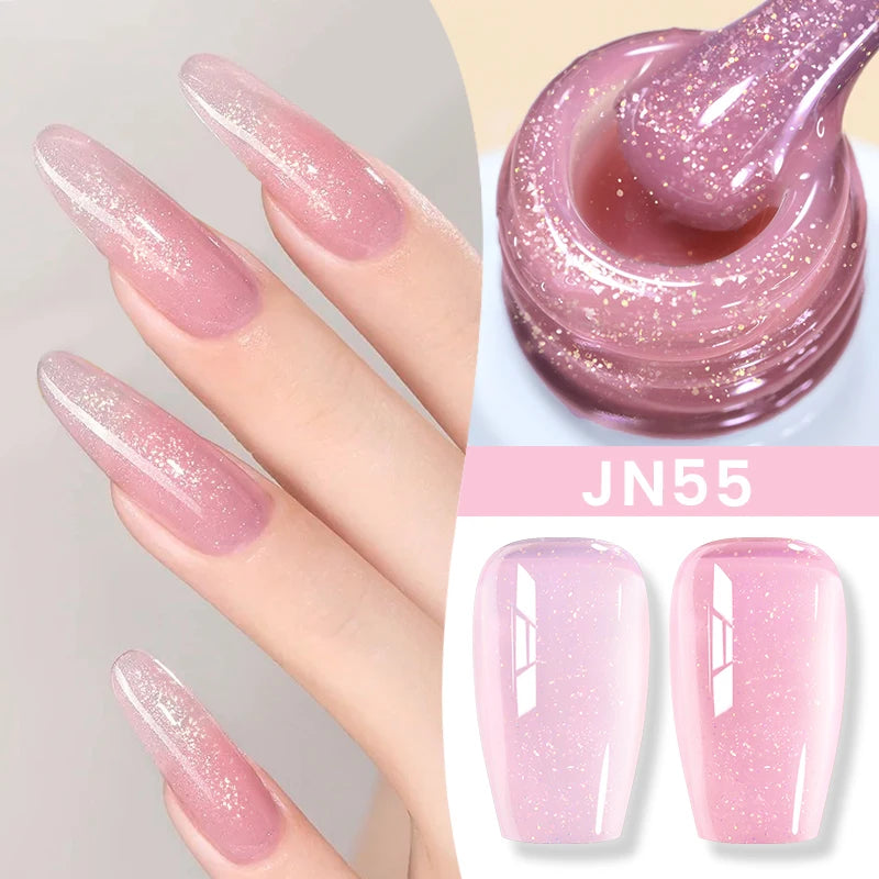 Jelly Nude Gel Nail Polish 10ml - Light Pink Peach UV Cure