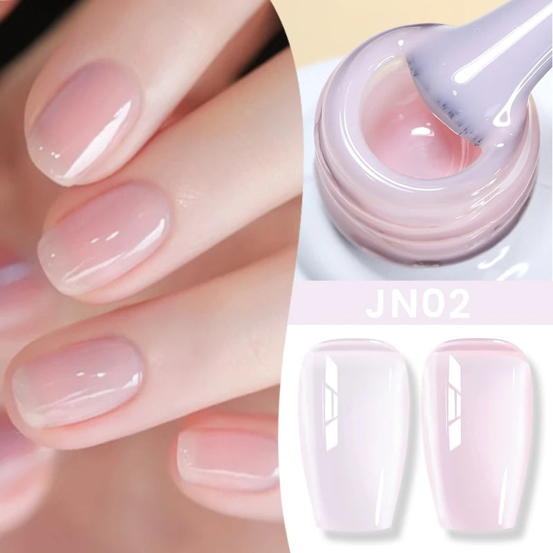 Jelly Nude Gel Nail Polish - 50 Colors, UV LED Soak Off