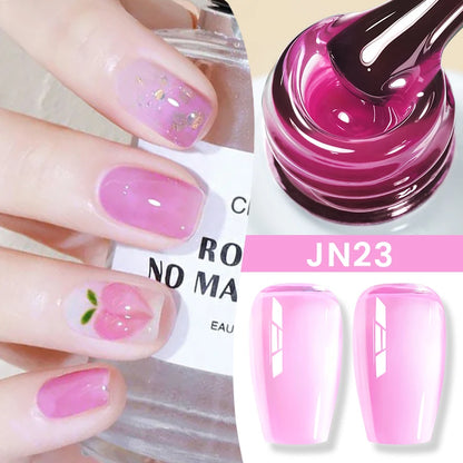Jelly Nude Gel Nail Polish 10ml - Light Pink Peach UV Cure