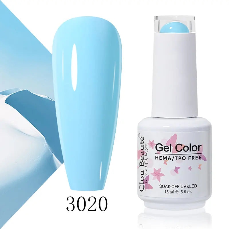 Clou Beaute 15ml Summer Bright Hot Pink Orange HEMA TPO FREE Nail Gel Polish Vernis Semi Permanent Nail Art Pigment Gel Varnish