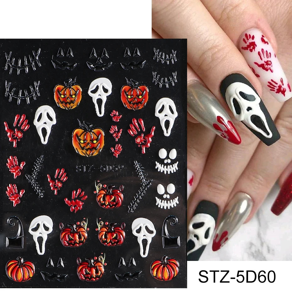 Insect Dragonfly 5D Nail Art Stickers - Y2K Summer Manicure Decals