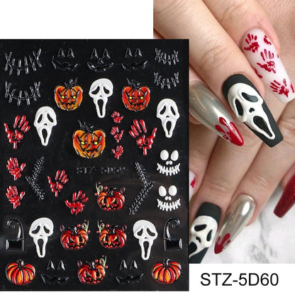 Insect Dragonfly 5D Nail Art Stickers - Y2K Summer Manicure Decals