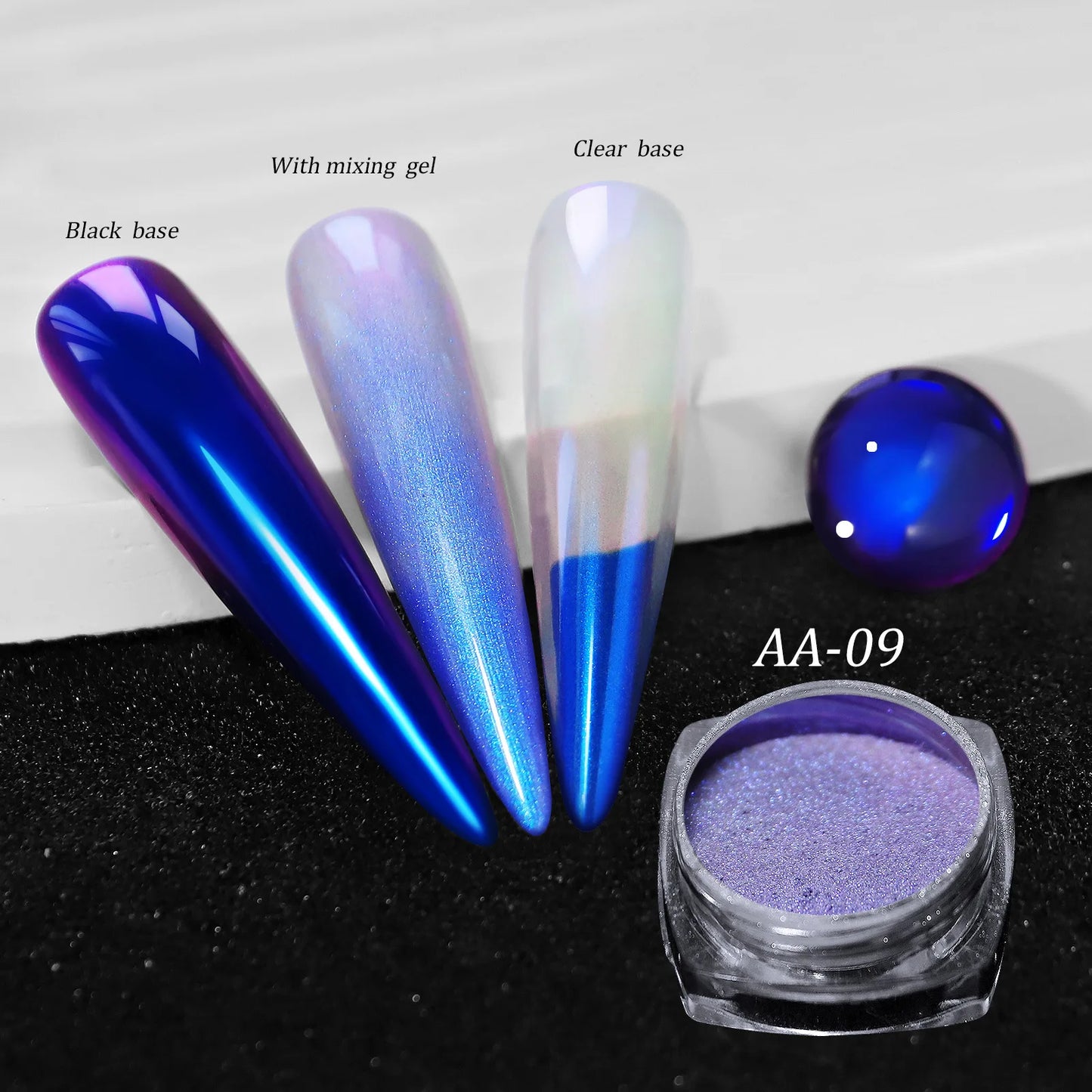 Glittering Nails: Laser Nail Glitter Holographic Powder - Aurora Mirror Dust