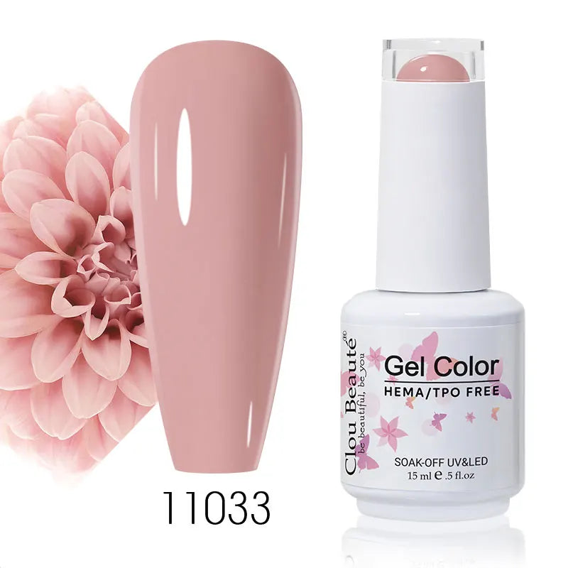 Clou Beaute 15ml Summer Bright Hot Pink Orange HEMA TPO FREE Nail Gel Polish Vernis Semi Permanent Nail Art Pigment Gel Varnish