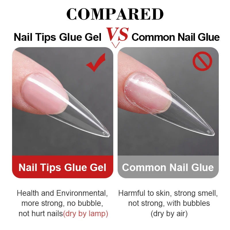 UV Nail Glue Gel 7.5ml - Strong Hold for False Nails
