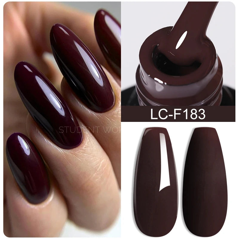 Dark Brown Gel Nail Polish - Autumn's Rich Chocolate Hues