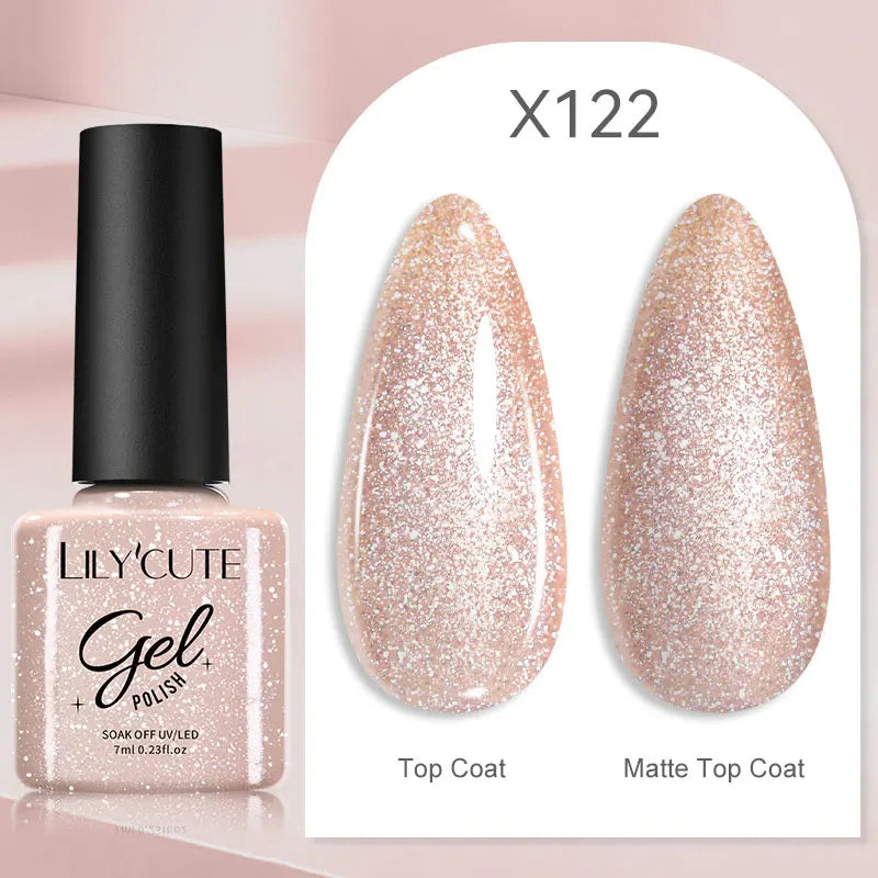 LILYCUTE 7ml Thermal Gel Nail Polish 3 Layers Temperature Color Changing Gel Polish Semi Permanent UV Gel For Nail Art Manicure