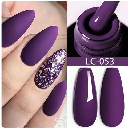 LILYCUTE 8ml Pink Natural Dried Flower Gel Nail Polish Summer Colorful Fairy Series Manicure Painting Soak Off Nail Art UV Gel