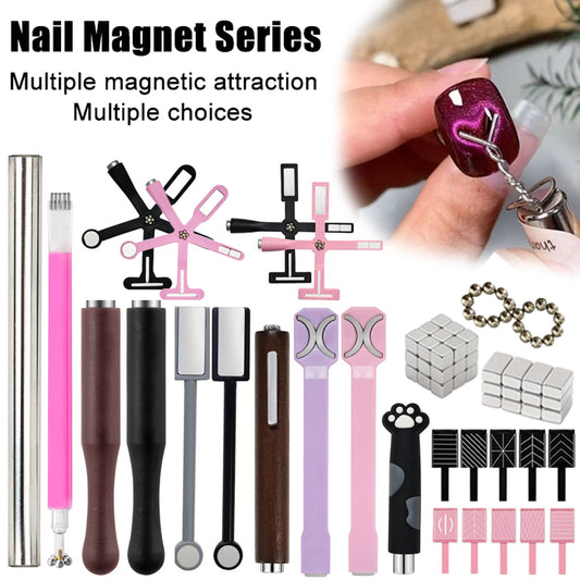 Nail Art Magnetic Wand Set for 3D Cat Eye Gel Nails