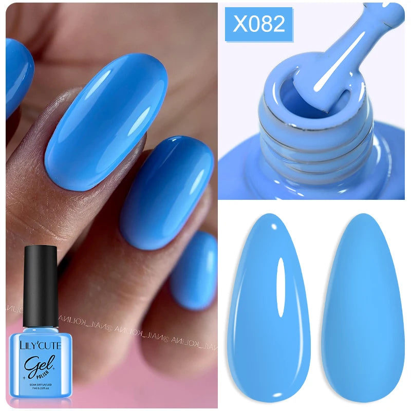 LILYCUTE 7ml Thermal Gel Nail Polish 3 Layers Temperature Color Changing Gel Polish Semi Permanent UV Gel For Nail Art Manicure
