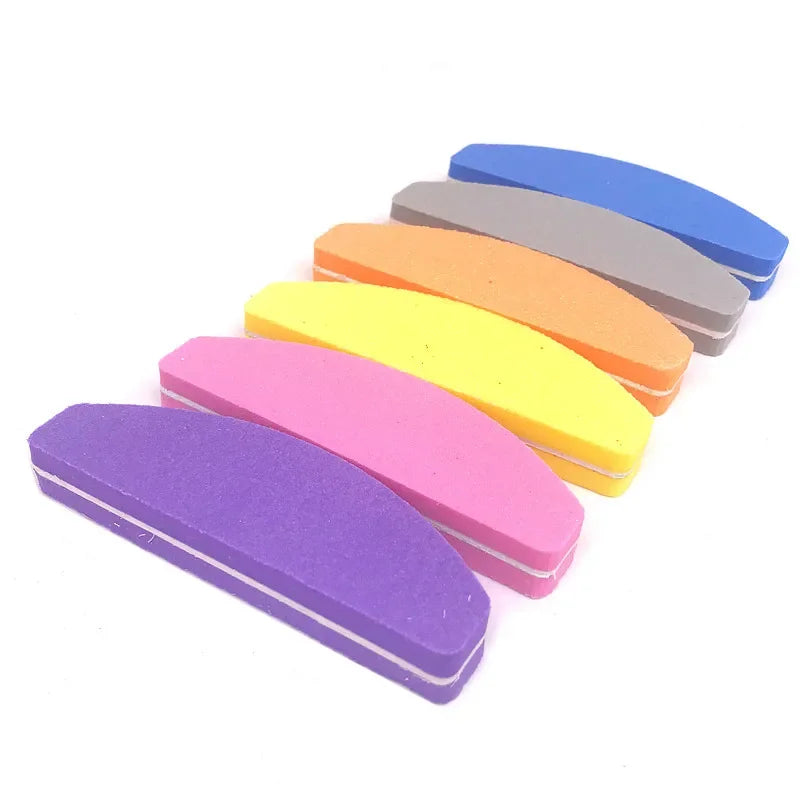 10pcs Nail Polishing Block Nail Files Washable Double-Side Nail Buffering File Art Salon Sponge Manicure Tool Nails Accessories