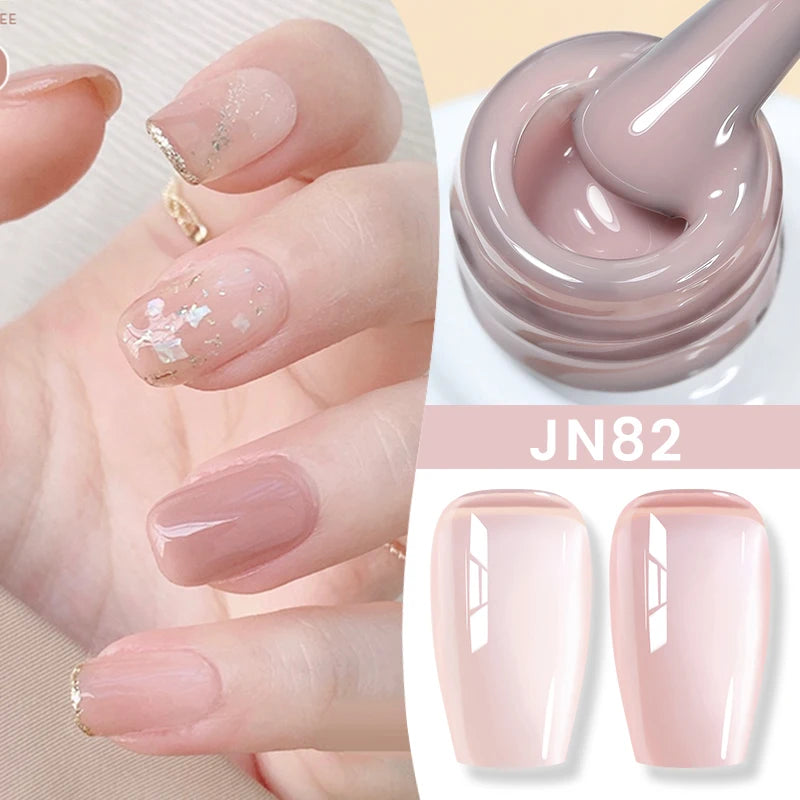 Jelly Nude Gel Nail Polish 10ml - Light Pink Peach UV Cure