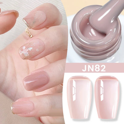 Jelly Nude Gel Nail Polish 10ml - Light Pink Peach UV Cure