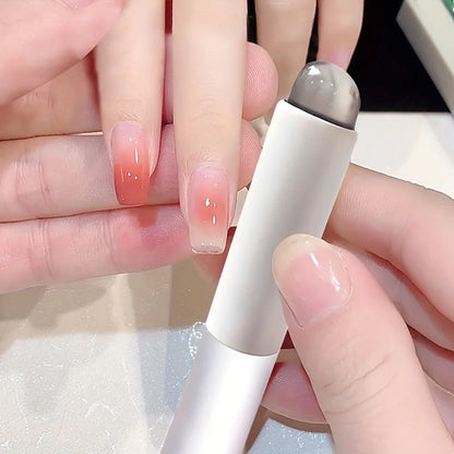 1PC Silicone Nail Art Brush Mini Round Head Soft Gel Pusher Cuticle Cleaner Manicure Dustproof