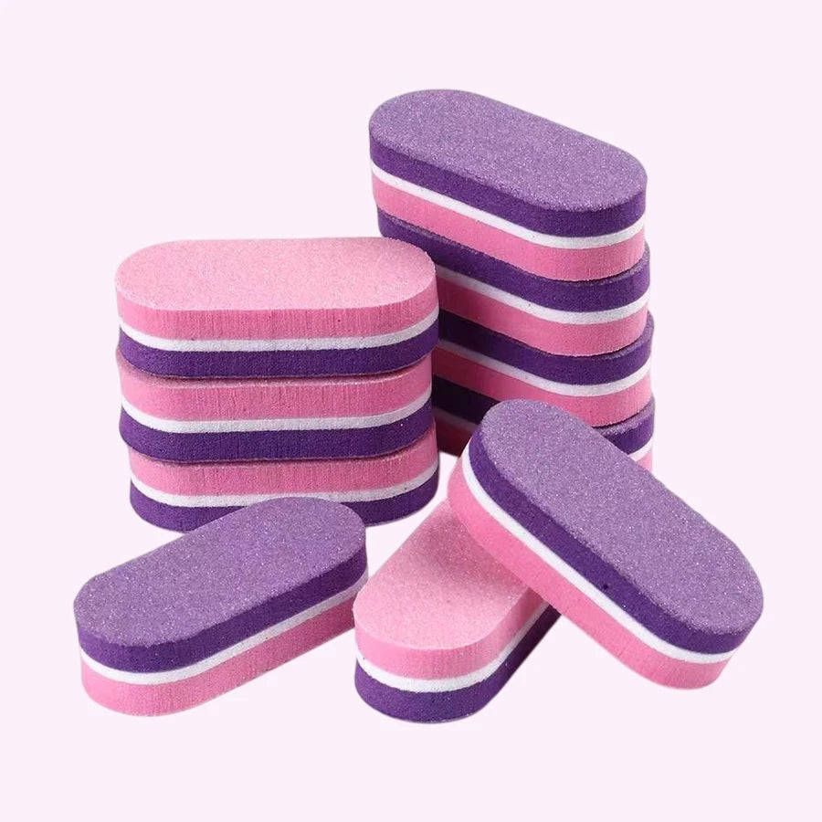 10/20Pcs Mini Nail Buffer Sponge Files, Double Color Buffing Sanding File Pedicure Manicure Tool Acrylic Gel Salon Supplies
