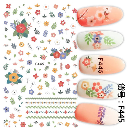 3D Nail Art Decals: Vintage Roses & Butterflies Stickers