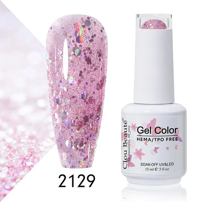 Clou Beaute 15ml Summer Bright Hot Pink Orange HEMA TPO FREE Nail Gel Polish Vernis Semi Permanent Nail Art Pigment Gel Varnish