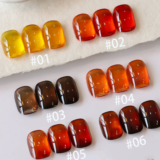 Jelly Gel Nail Polish 10ML - Brown Amber Series 2026