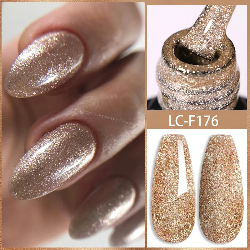 LILYCUTE 8ml Pink Natural Dried Flower Gel Nail Polish Summer Colorful Fairy Series Manicure Painting Soak Off Nail Art UV Gel