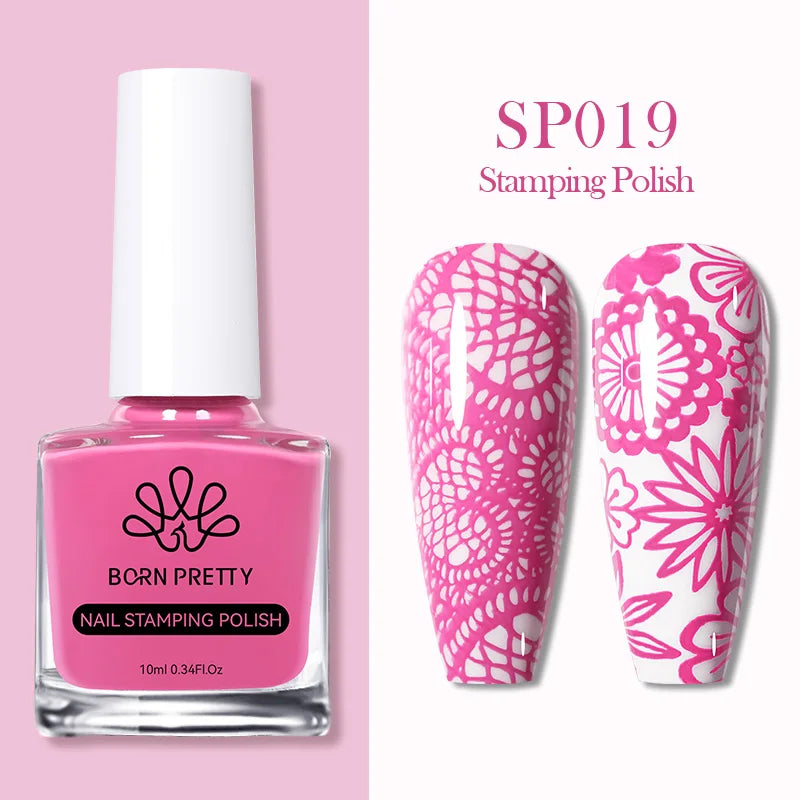 Nail Stamping Polish Set - 25 Colors, Peel Off Latex