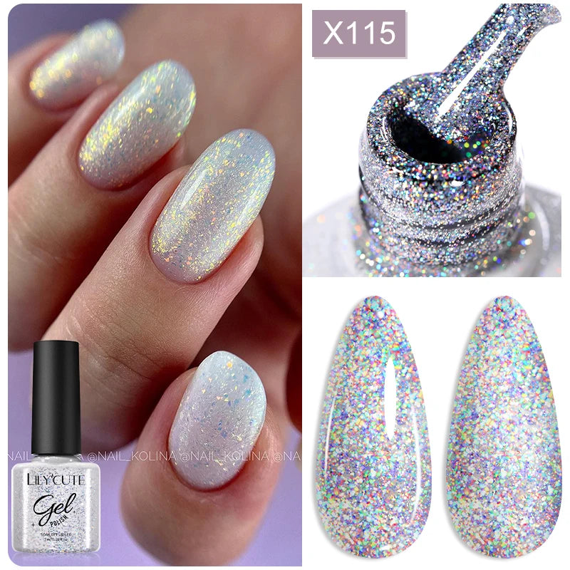 LILYCUTE 7ml Thermal Gel Nail Polish 3 Layers Temperature Color Changing Gel Polish Semi Permanent UV Gel For Nail Art Manicure
