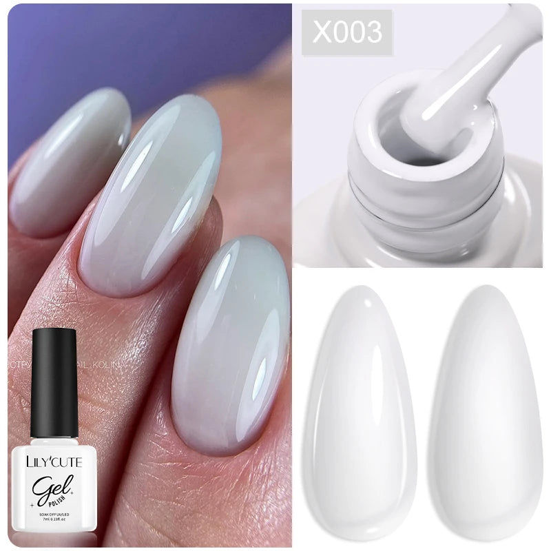 LILYCUTE 7ml Thermal Gel Nail Polish 3 Layers Temperature Color Changing Gel Polish Semi Permanent UV Gel For Nail Art Manicure
