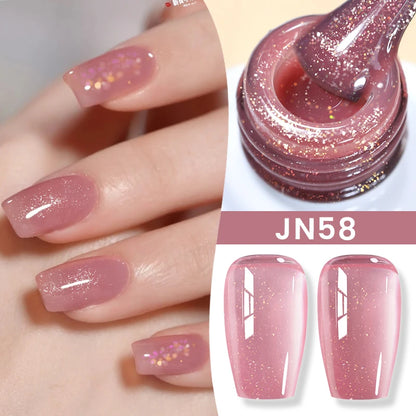 Jelly Nude Gel Nail Polish - 50 Colors, UV LED Soak Off