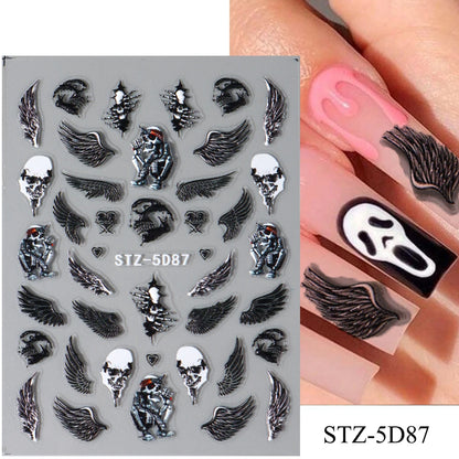 Insect Dragonfly 5D Nail Art Stickers - Y2K Summer Manicure Decals