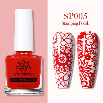 Nail Stamping Polish Set - 25 Colors, Peel Off Latex