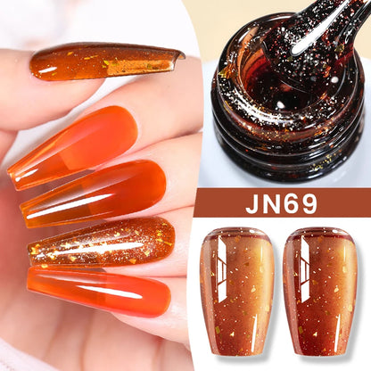 Jelly Nude Gel Nail Polish 10ml - Light Pink Peach UV Cure