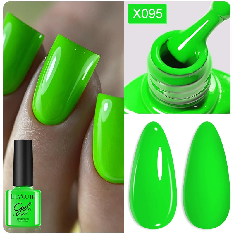 LILYCUTE 7ml Thermal Gel Nail Polish 3 Layers Temperature Color Changing Gel Polish Semi Permanent UV Gel For Nail Art Manicure