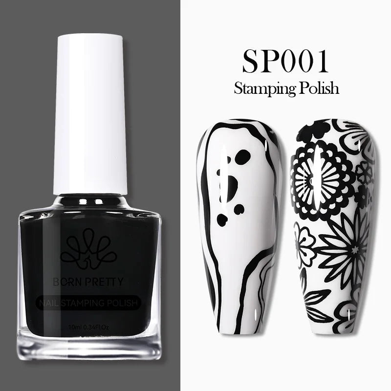 Nail Stamping Polish Set - 25 Colors, Peel Off Latex