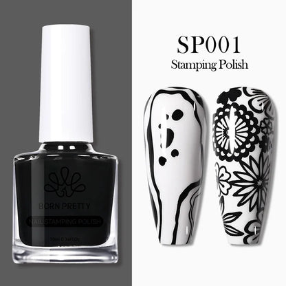 Nail Stamping Polish Set - 25 Colors, Peel Off Latex