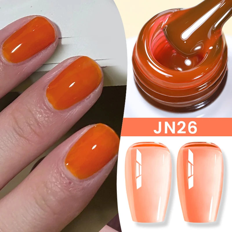 Jelly Nude Gel Nail Polish 10ml - Light Pink Peach UV Cure