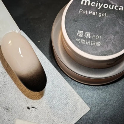 1Box Peachy Pink Pat Painting Gel Nail Polish Matte Texture Nail Patting Glue with 1pc Air Cushion Soak Off UV LED Nail Varnish