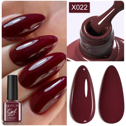 LILYCUTE 7ml Thermal Gel Nail Polish 3 Layers Temperature Color Changing Gel Polish Semi Permanent UV Gel For Nail Art Manicure