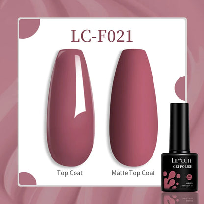 LILYCUTE 8ml Pink Natural Dried Flower Gel Nail Polish Summer Colorful Fairy Series Manicure Painting Soak Off Nail Art UV Gel