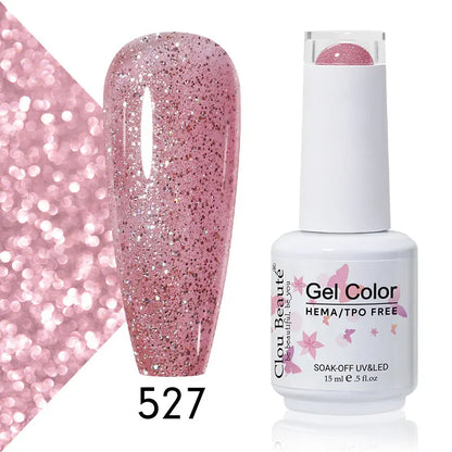 Clou Beaute 15ml Summer Bright Hot Pink Orange HEMA TPO FREE Nail Gel Polish Vernis Semi Permanent Nail Art Pigment Gel Varnish