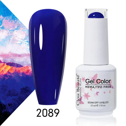 Clou Beaute 15ml Summer Bright Hot Pink Orange HEMA TPO FREE Nail Gel Polish Vernis Semi Permanent Nail Art Pigment Gel Varnish