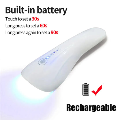 UV LED Nail Lamp - Quick Dry, USB Rechargeable Mini Dryer