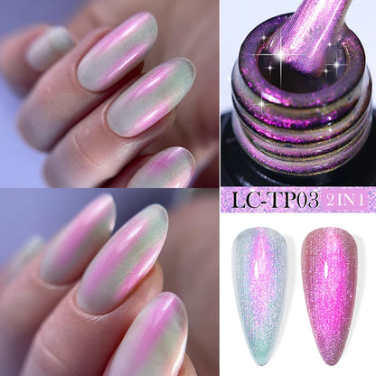LILYCUTE 8ml Pink Natural Dried Flower Gel Nail Polish Summer Colorful Fairy Series Manicure Painting Soak Off Nail Art UV Gel