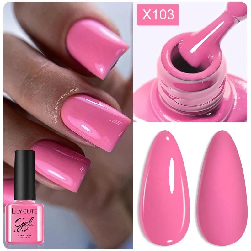 LILYCUTE 7ml Thermal Gel Nail Polish 3 Layers Temperature Color Changing Gel Polish Semi Permanent UV Gel For Nail Art Manicure
