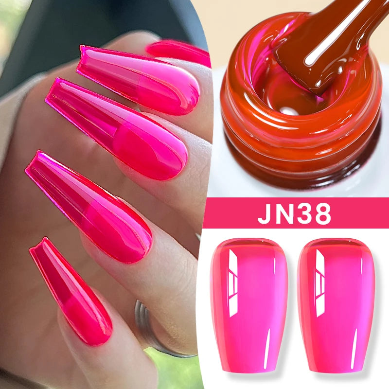 Jelly Nude Gel Nail Polish 10ml - Light Pink Peach UV Cure