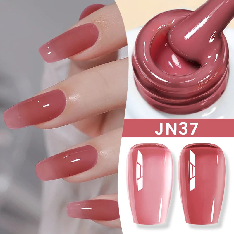 Jelly Nude Gel Nail Polish 10ml - Light Pink Peach UV Cure