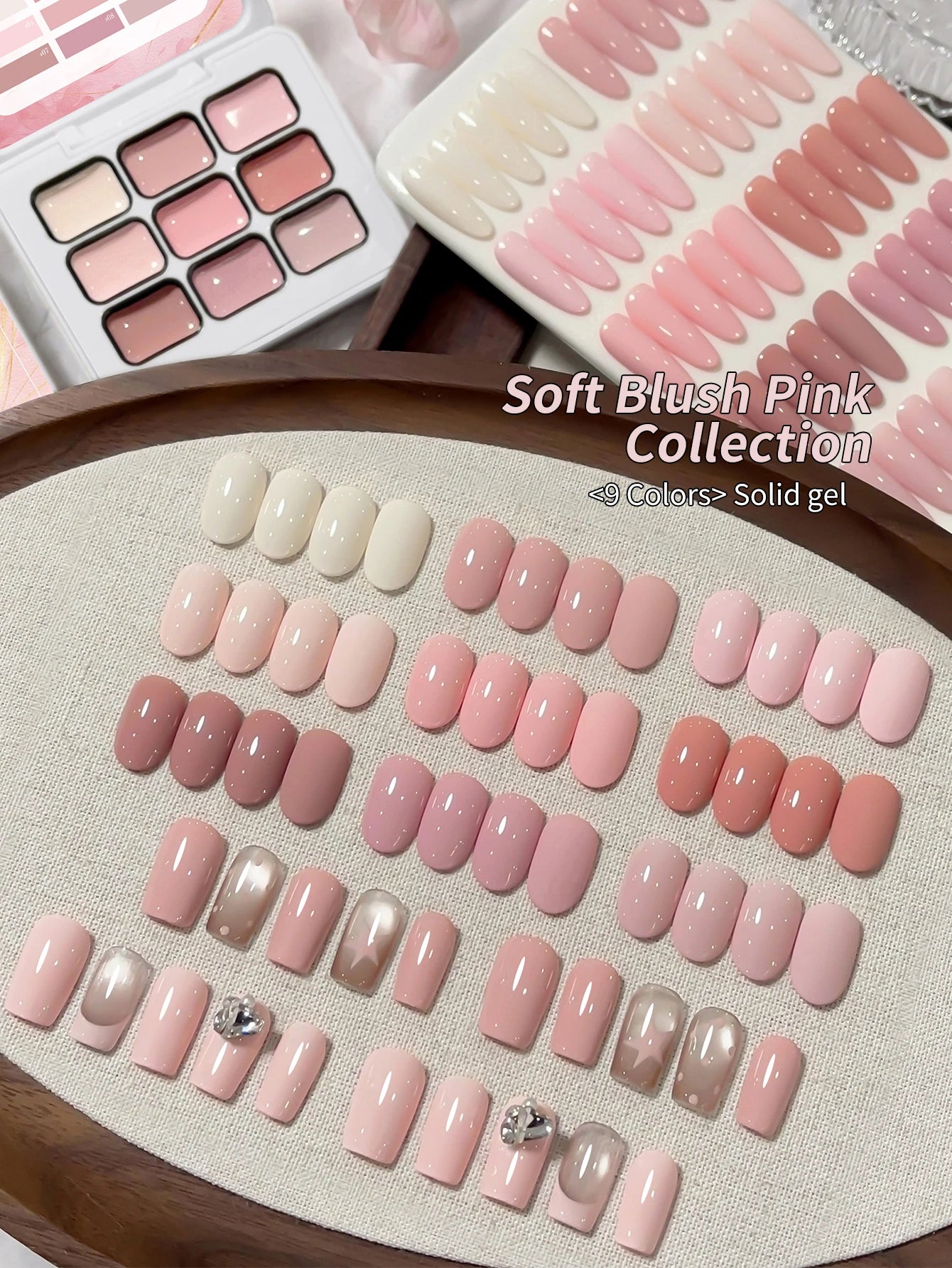 Jillradia 9-Colors New Popular Solid Gel Nail Gel Semi Permanent Nail Art Soaking UV LED Gel Christmas Manicure Gift Nail Salon
