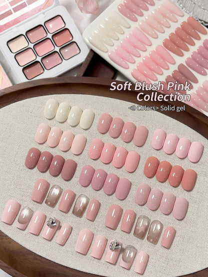 Jillradia 9-Colors New Popular Solid Gel Nail Gel Semi Permanent Nail Art Soaking UV LED Gel Christmas Manicure Gift Nail Salon